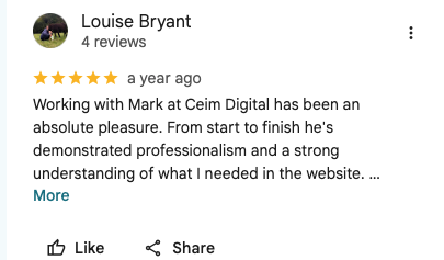Google review 11 for Ceim Digital