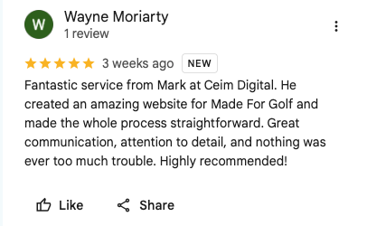 Google review 6 for Ceim Digital