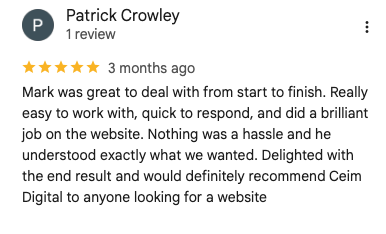 Google review 22 for Ceim Digital