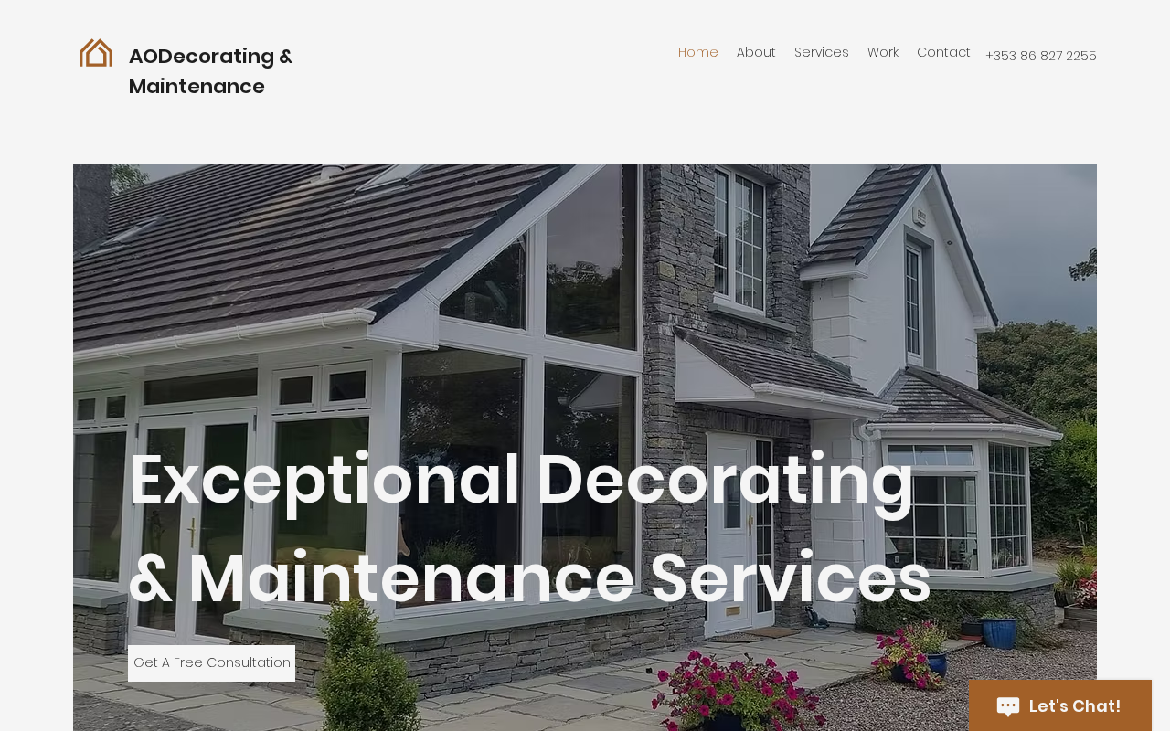 AO Decorating & Maintenance website screenshot