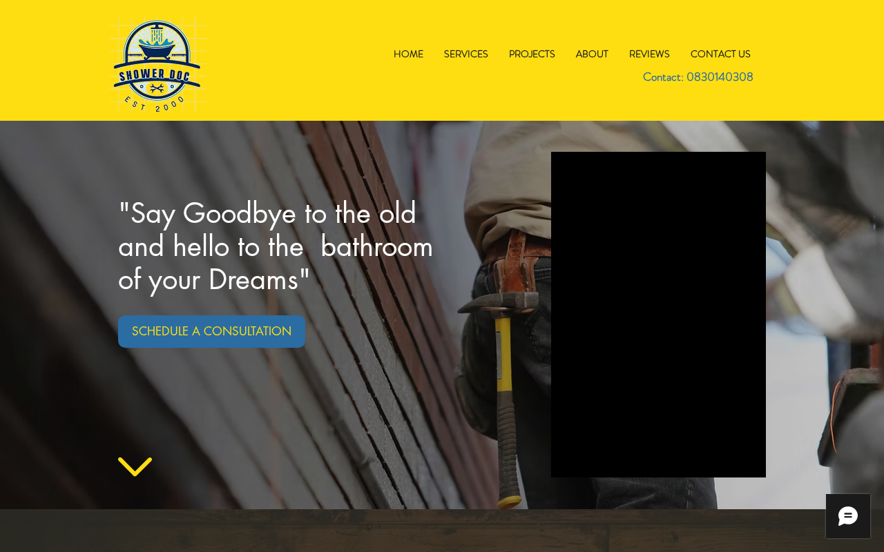 Shower Doc website screenshot